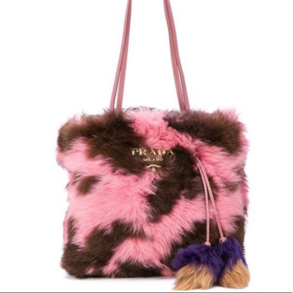 Prada Avant Garde fur shearling runaway purse Bag
